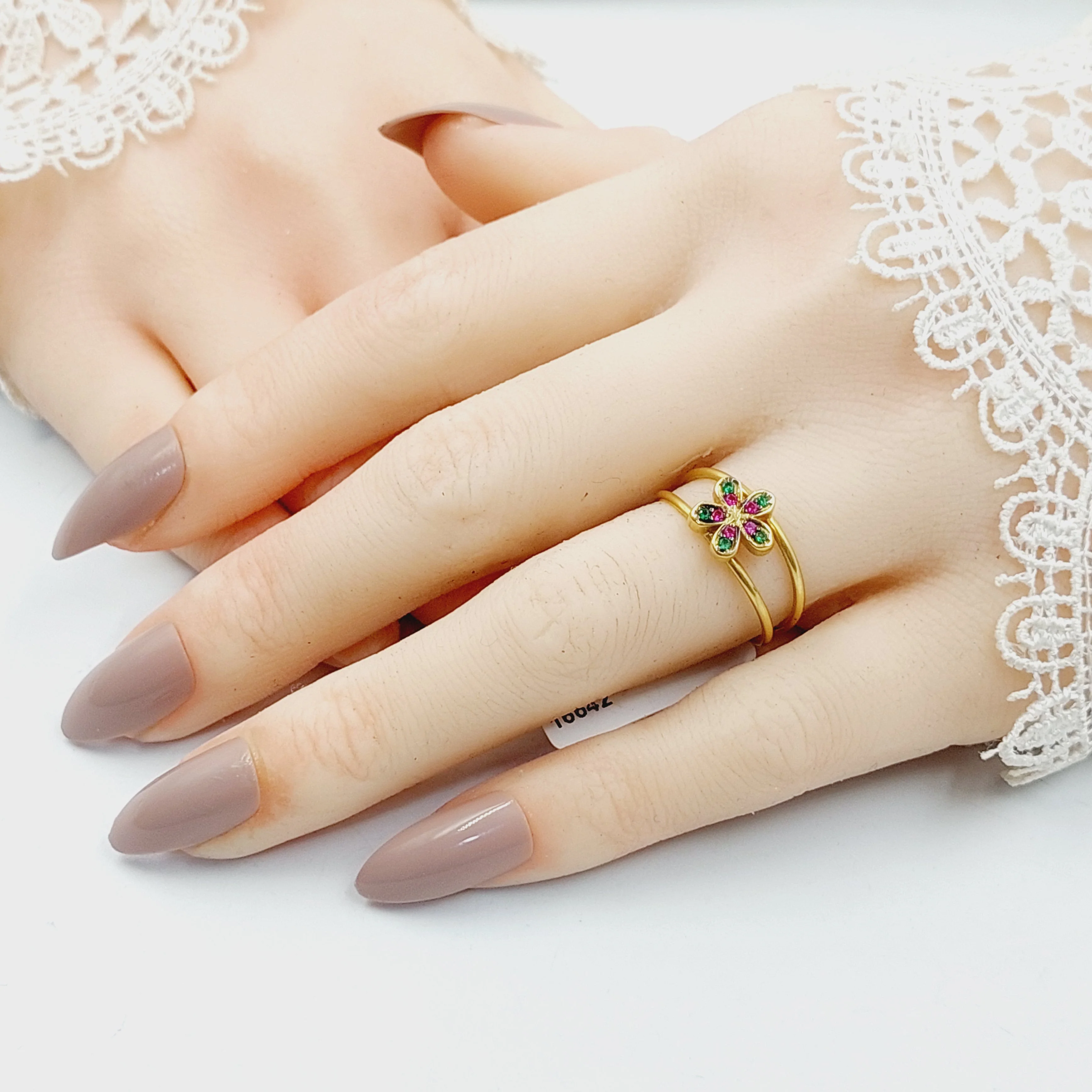 Enamel Rose Ring - Image 4