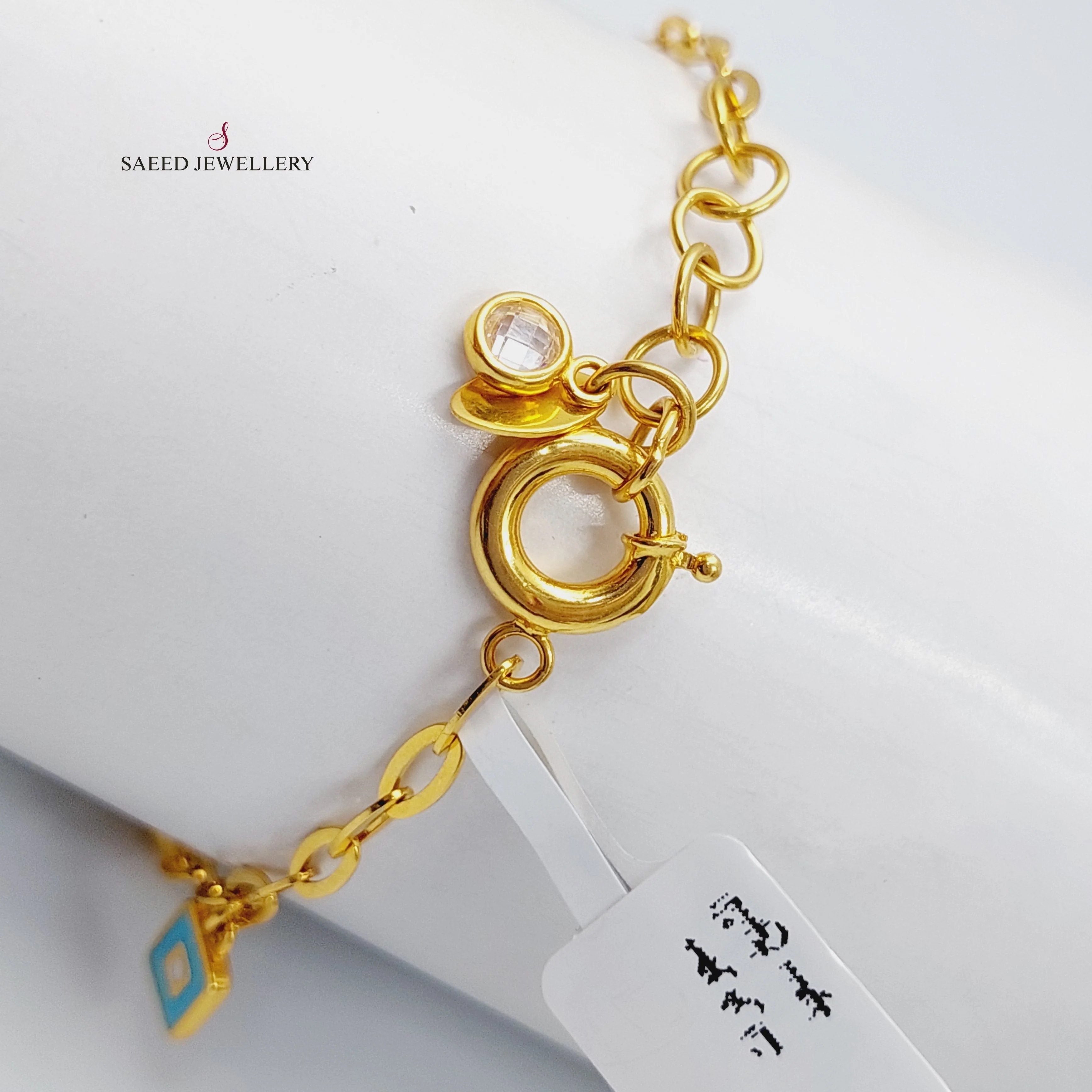 Enameled & Zircon Studded Fancy Bracelet - Image 3